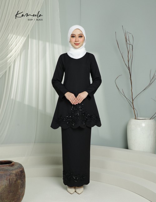 KAMEELA KURUNG MODERN (BLACK) 835#