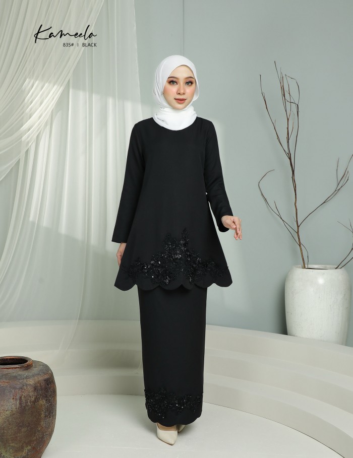 KAMEELA KURUNG MODERN (BLACK) 835#