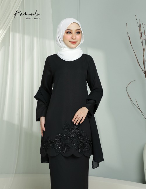 KAMEELA KURUNG MODERN (BLACK) 835#