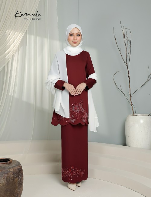 KAMEELA KURUNG MODERN (MAROON) 835#