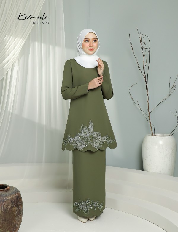 KAMEELA KURUNG MODERN (OLIVE) 835#