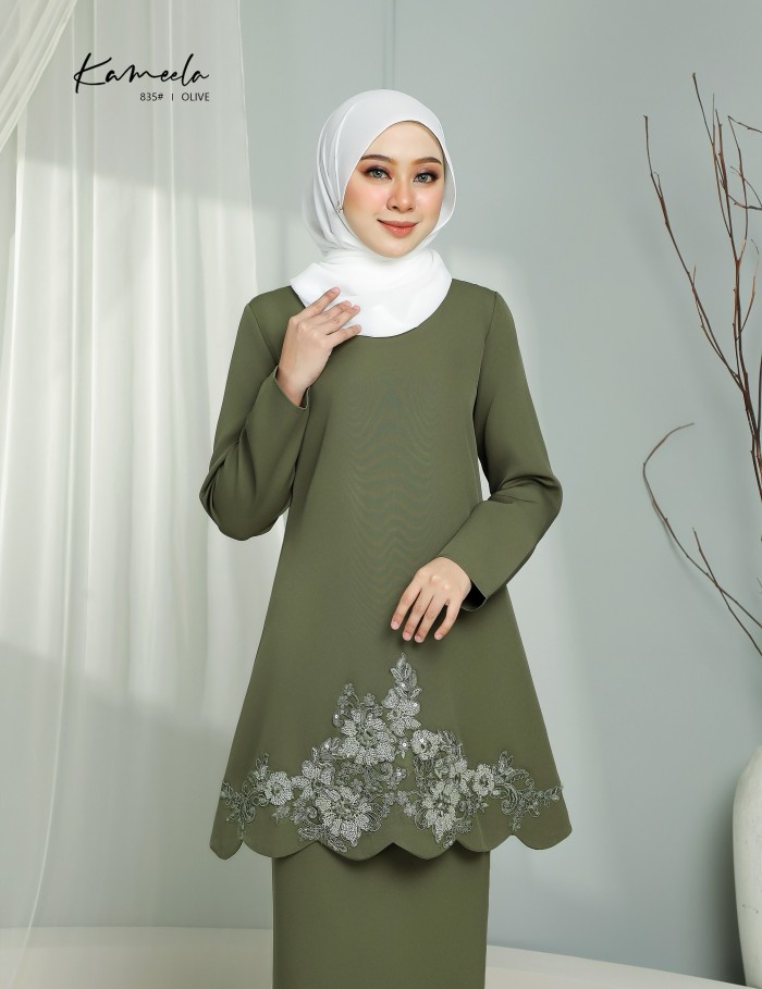 KAMEELA KURUNG MODERN (OLIVE) 835#