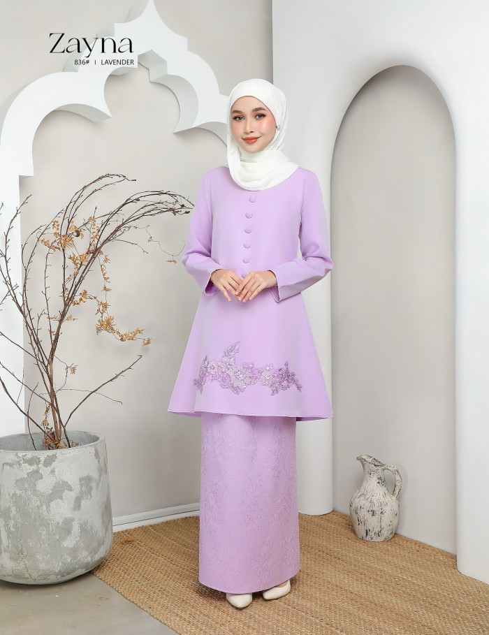 ZAYNA KURUNG MODERN (LAVENDER) 836#