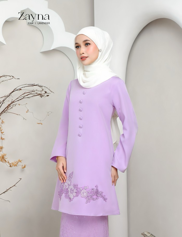 ZAYNA KURUNG MODERN (LAVENDER) 836#