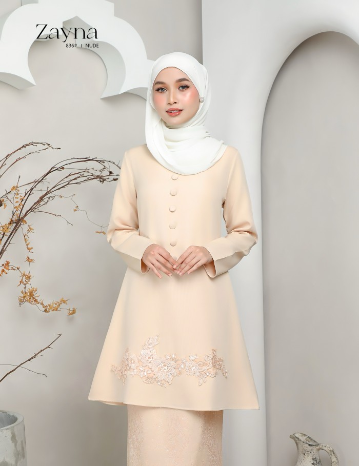 ZAYNA KURUNG MODERN (NUDE) 836#