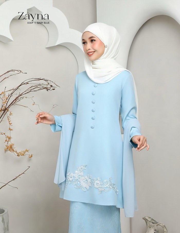 ZAYNA KURUNG MODERN (BABY BLUE) 836#