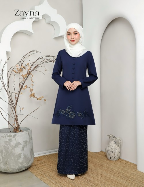 ZAYNA KURUNG MODERN (NAVY BLUE) 836#