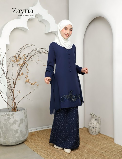 ZAYNA KURUNG MODERN (NAVY BLUE) 836#