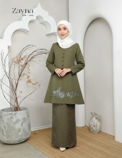 ZAYNA KURUNG MODERN (OLIVE) 836#