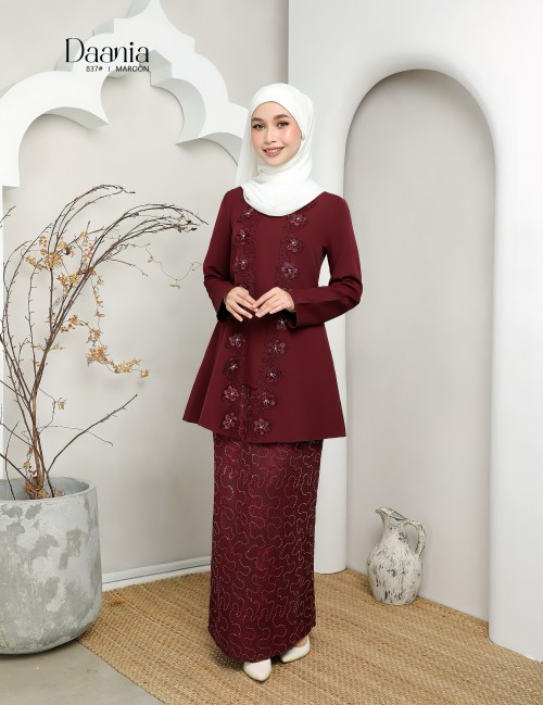 DAANIA KURUNG MODERN ( MAROON ) 837#