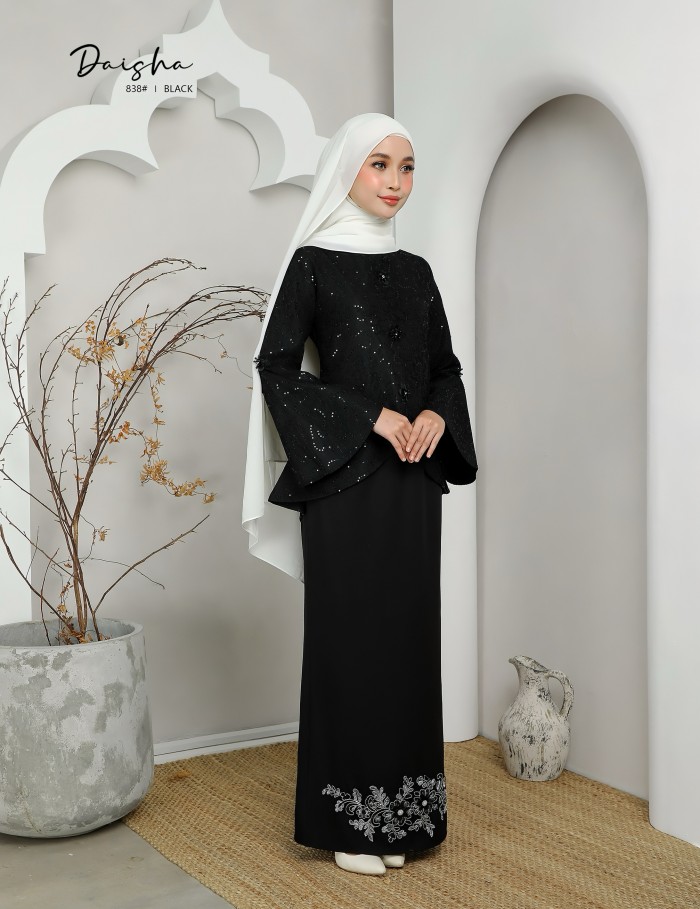 DAISHA KURUNG MODERN ( BLACK ) 838#