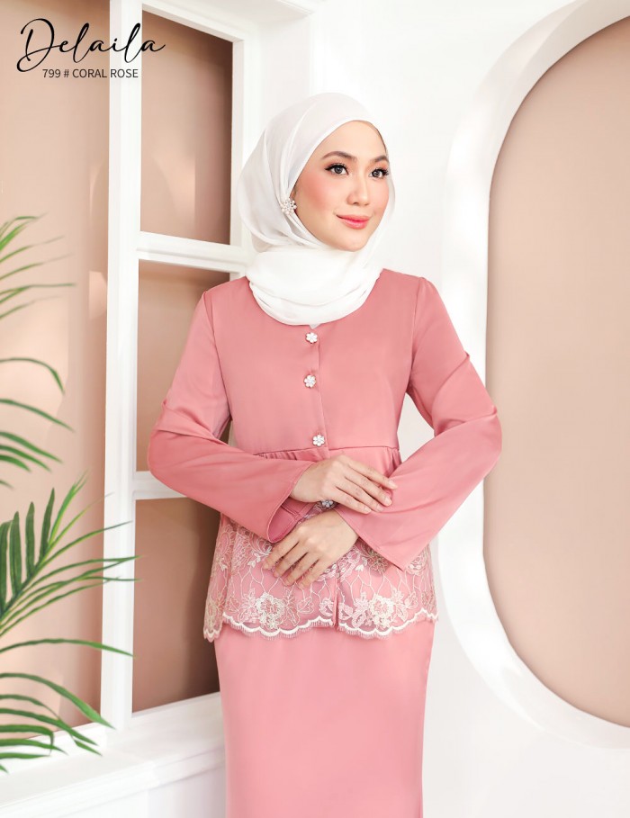 DELAILA KURUNG MODERN (CORAL ROSE) 799 / P799