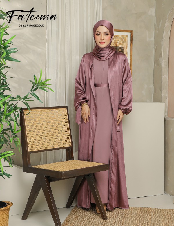 FATEEMA ABAYA (ROSEGOLD) 9141