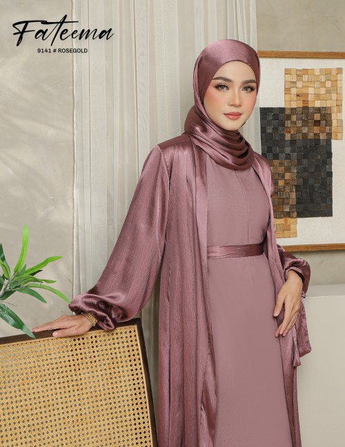 FATEEMA ABAYA (ROSEGOLD) 9141