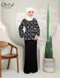 QHALISH KURUNG MODERN (BLACK) 1236 / P1236 (INCLUDE BELT)