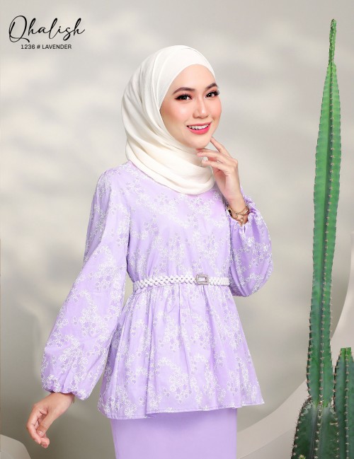 QHALISH KURUNG MODERN (LAVENDER) 1236 / P1236