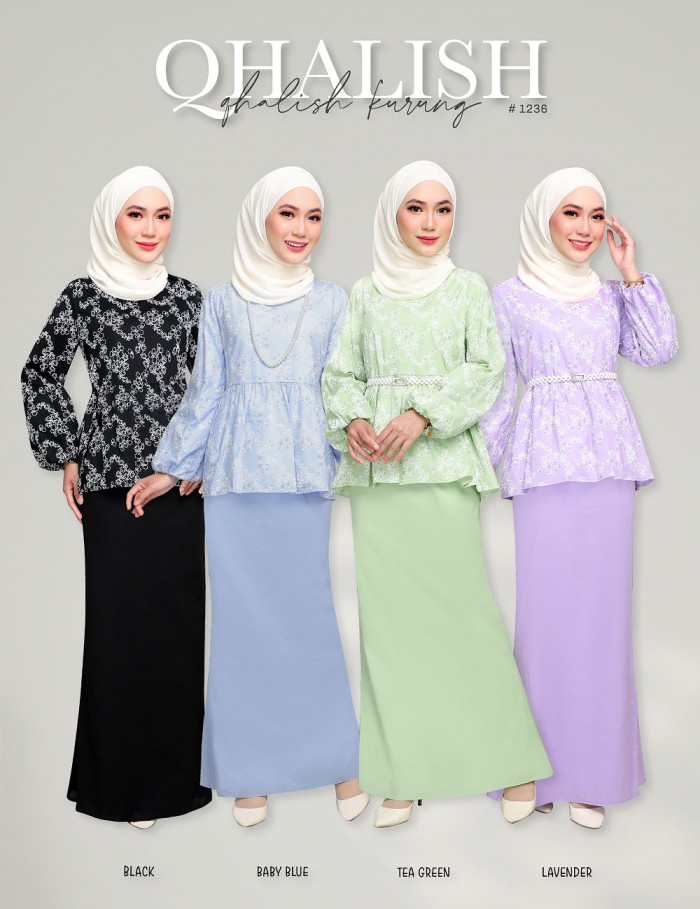 QHALISH KURUNG MODERN (BABY BLUE) 1236 / P1236