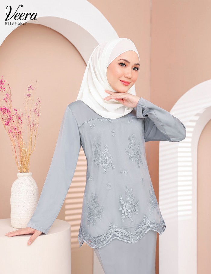 VEERA KURUNG MODERN (GREY) 9118 / P9118