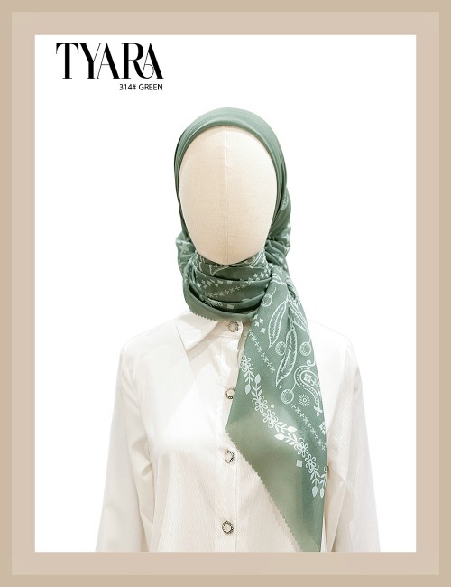 TYARA BAWAL PRINTED COTTON (GREEN) 314