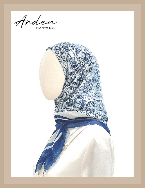 ARDEN BAWAL PRINTED COTTON (NAVY BLUE) 315