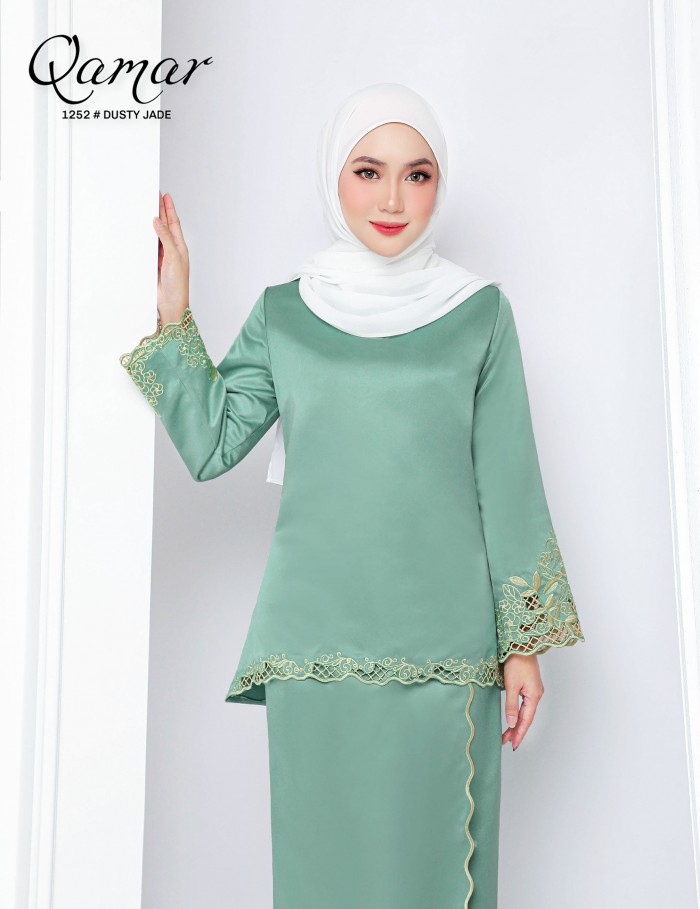 QAMAR KURUNG MODERN (DUSTY JADE) 1252