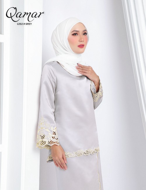 QAMAR KURUNG MODERN (GREY) 1252