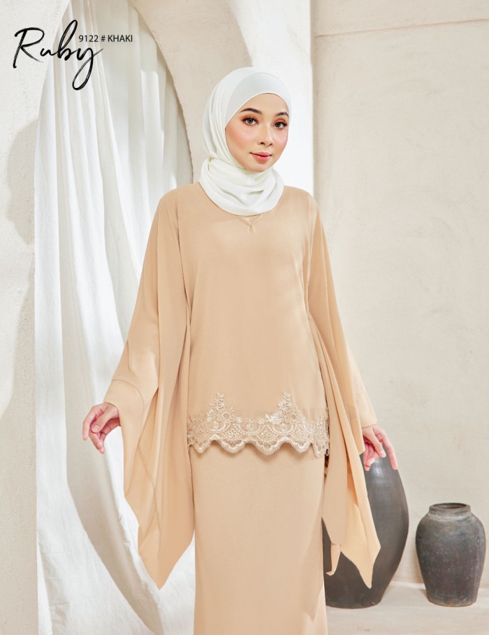 RUBY KURUNG MODERN (BEIGE) 9122