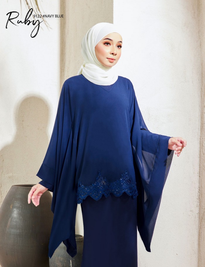 RUBY KURUNG MODERN (NAVY BLUE) 9122