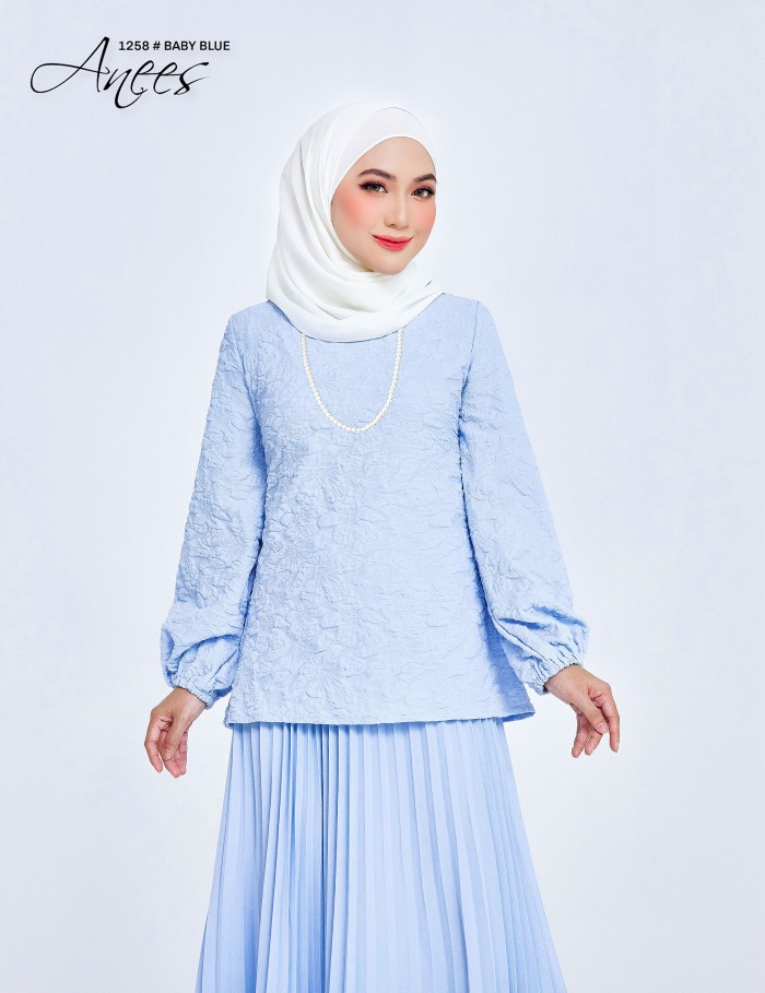 ANEES KURUNG MODERN (BABY BLUE) 1258