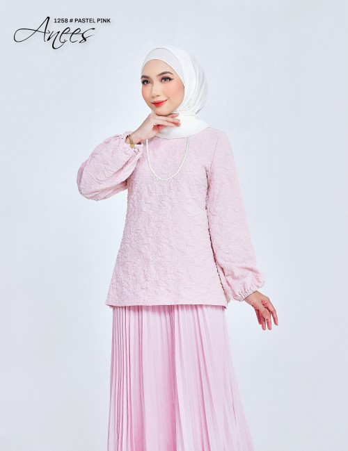 ANEES KURUNG MODERN (PASTEL PINK) 1258