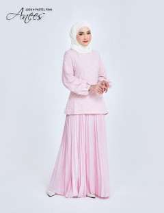 ANEES KURUNG MODERN (PASTEL PINK) 1258