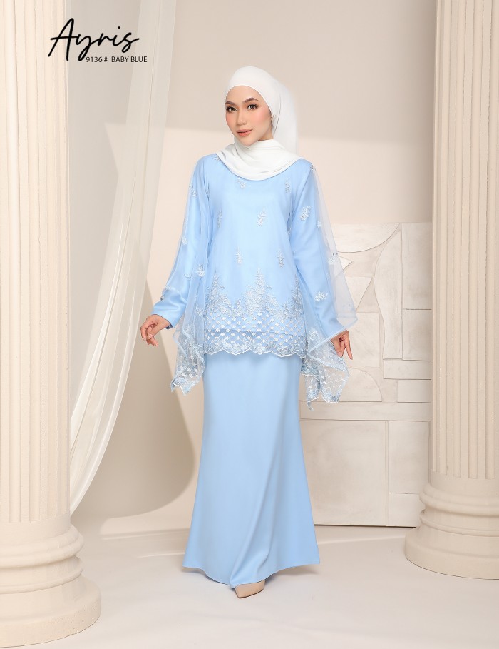 AYRIS KAFTAN KURUNG (BABY BLUE) 9136