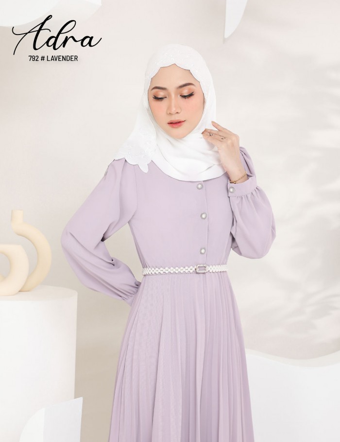 ADRA PLEATED DRESS (LAVENDER) 792 / P792