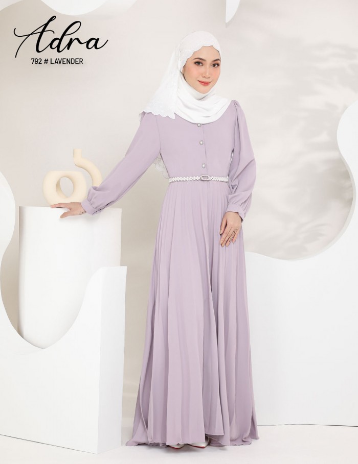 ADRA PLEATED DRESS (LAVENDER) 792 / P792