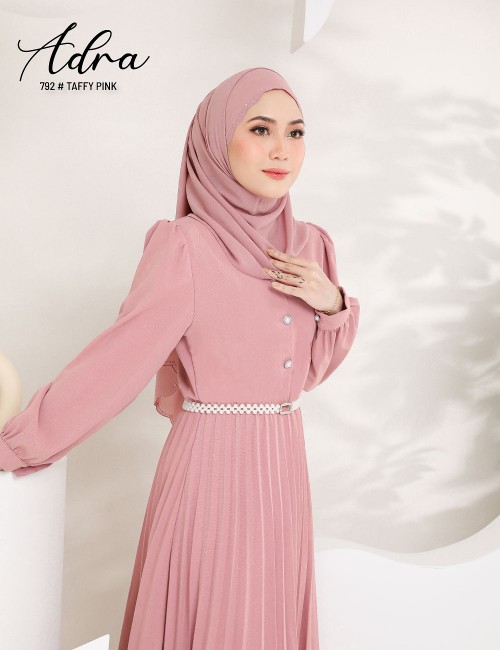 ADRA PLEATED DRESS (TAFFY PINK) 792 / P792