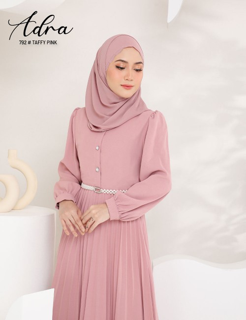 ADRA PLEATED DRESS (TAFFY PINK) 792 / P792