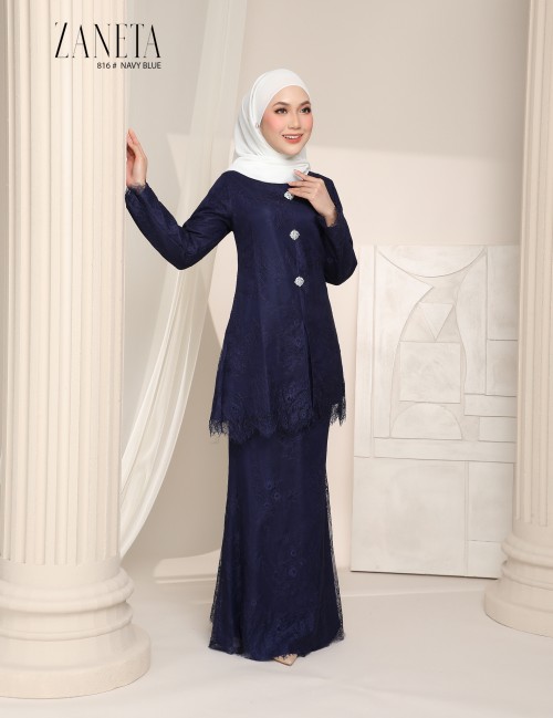 ZANETA KURUNG MODERN (NAVY BLUE) 816