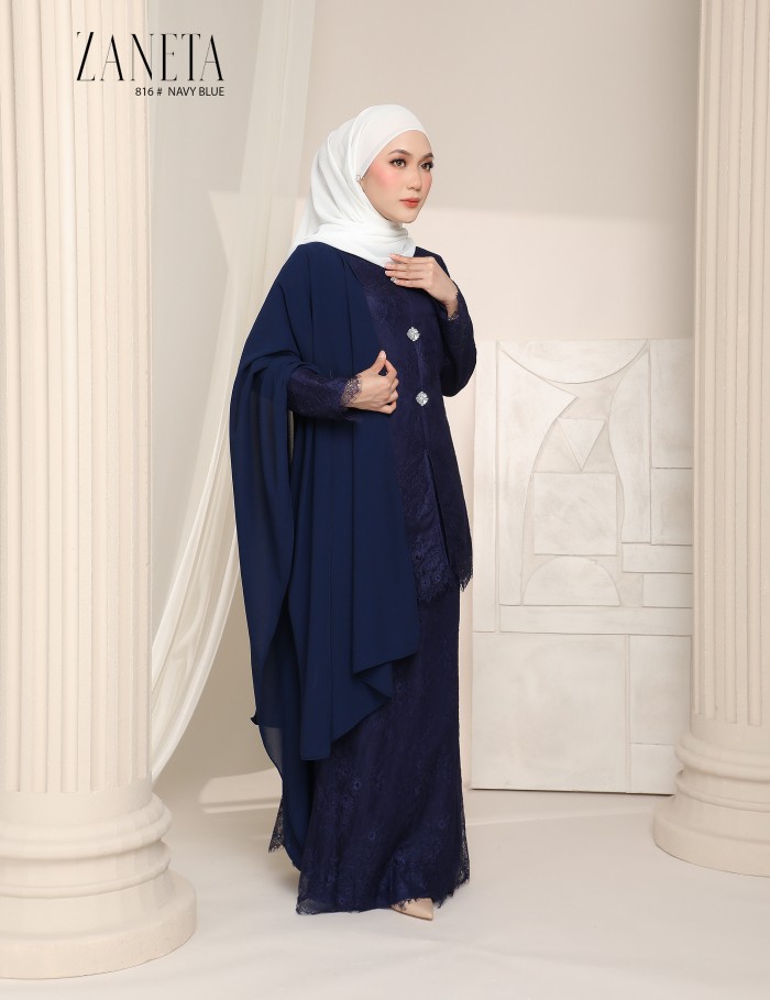 ZANETA KURUNG MODERN (NAVY BLUE) 816