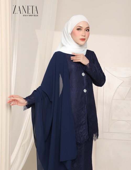 ZANETA KURUNG MODERN (NAVY BLUE) 816