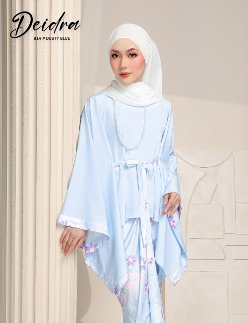 DEIDRA KAFTAN KURUNG (DUSTY BLUE) 814