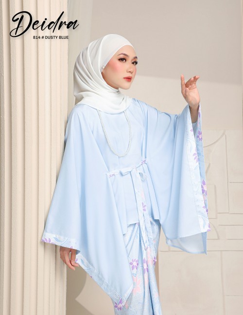 DEIDRA KAFTAN KURUNG (DUSTY BLUE) 814