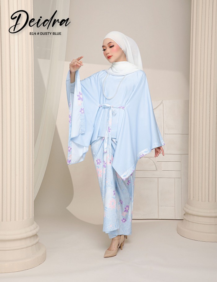 DEIDRA KAFTAN KURUNG (DUSTY BLUE) 814