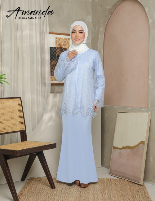 AMANDA DRESS (BABY BLUE) 9146