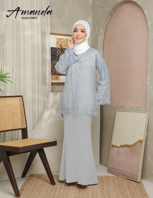 AMANDA DRESS (GREY) 9146