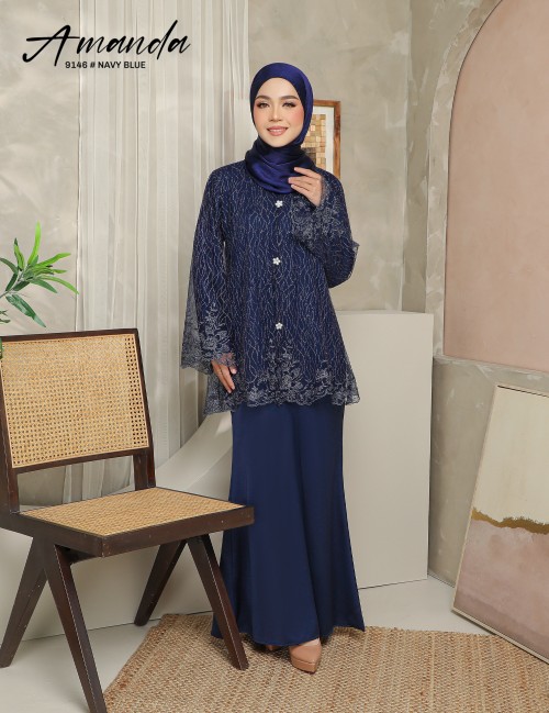 AMANDA DRESS (NAVY BLUE) 9146