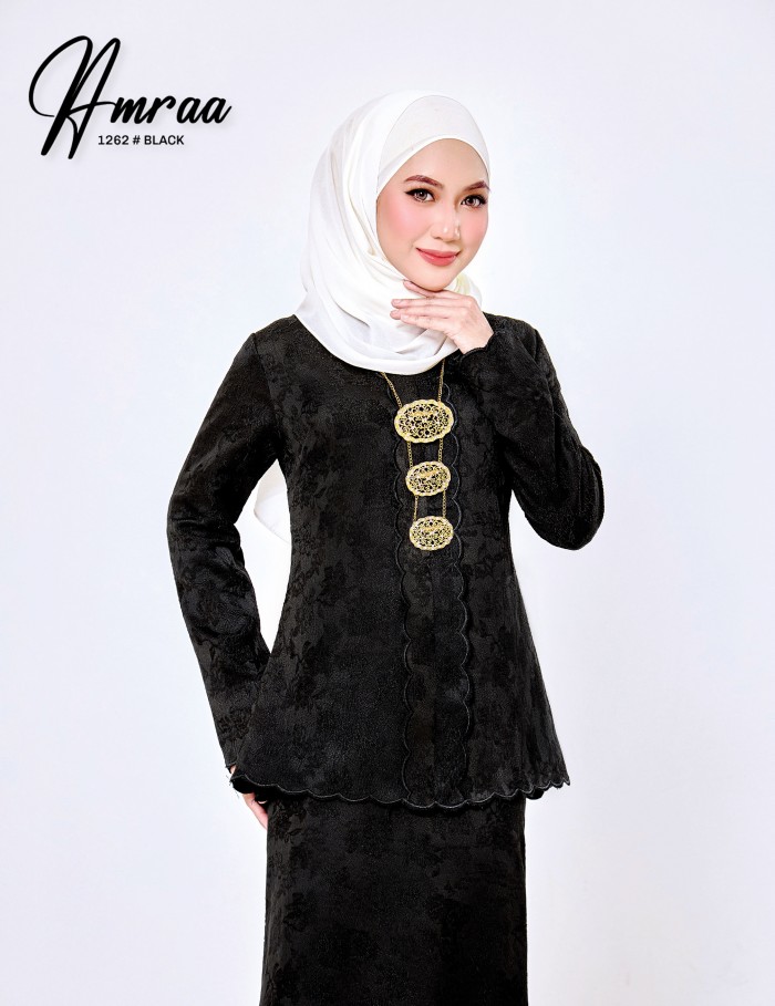 AMRAA KURUNG MODERN (BLACK) 1262 (NOT INCLUDE ACCESSORIES)