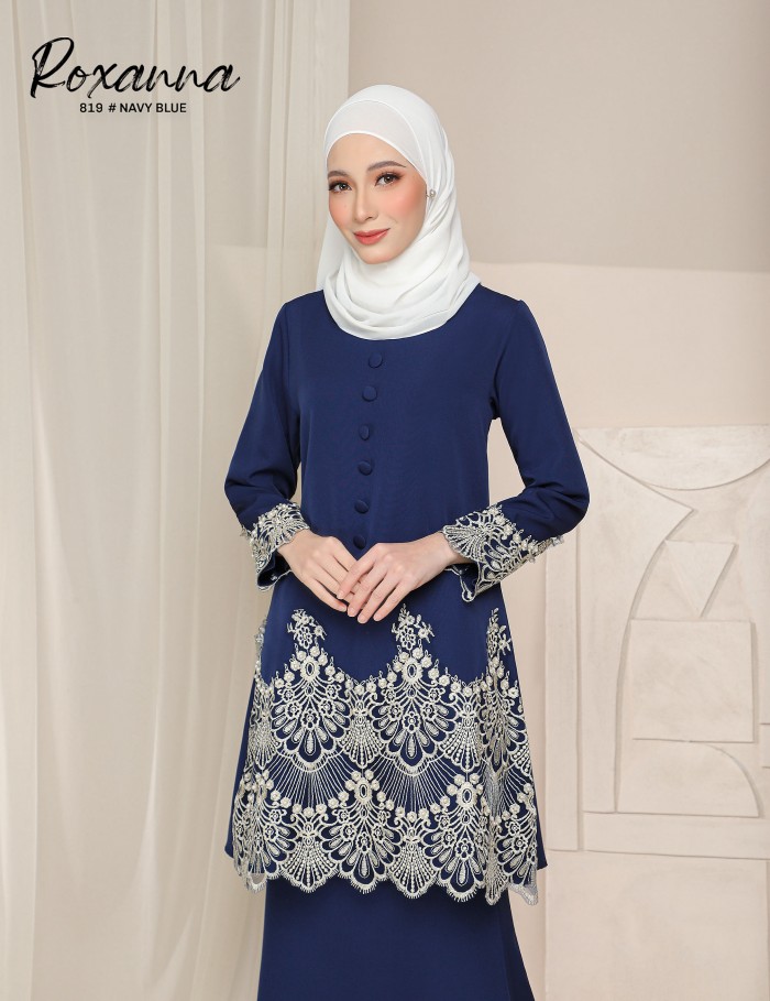 ROXANNA KURUNG MODERN (NAVY BLUE) 819