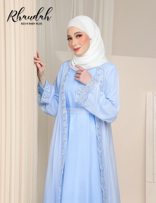 RHAUDAH ABAYA (BABY BLUE) 823