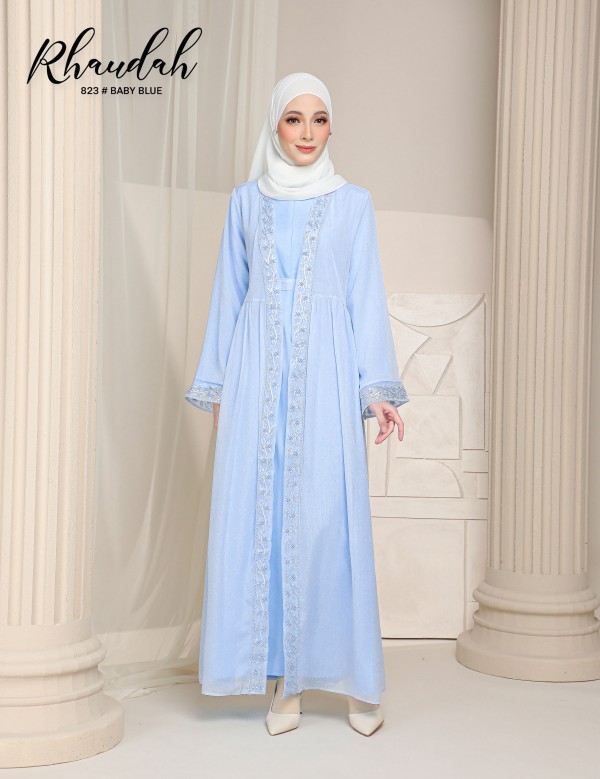 RHAUDAH ABAYA (BABY BLUE) 823