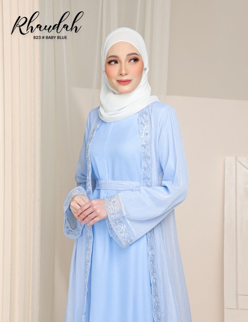 RHAUDAH ABAYA (BABY BLUE) 823